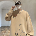 Load image into Gallery viewer, [WUSHE Series]★China Style Tops★ 4color Long Sleeve Tops Sweatshirt Unisex Men's Large Size Crane Tsuru Tsuru
