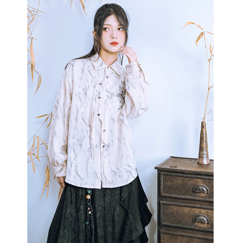 [Kokaisha---Butterfly Gin Series] ★Chinese-style top★ Happi coat, outerwear, unique, embroidered, butterfly, retro, easy to match