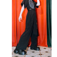 Load image into Gallery viewer, [Kokaisha Series] ★China style pants★ Chiffon gaucho pants Spring/Summer Loose Black Black SML XL
