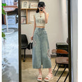 Load image into Gallery viewer, [TUANTUAN Series] ★Chinese-style skirt★ Denim skirt Bottoms Embroidery Women's Easy to match
