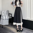 Load image into Gallery viewer, [FQXD Series]★China Style Skirt★ Bottoms Ladies Switching Black Black Elastic Waist
