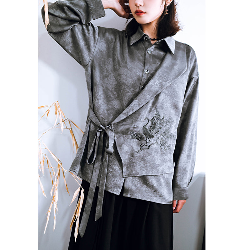 [Kokaisha---Butterfly Gin Series] ★Chinese-style top★ Happi coat, outerwear, unique, embroidered, butterfly, retro, easy to match