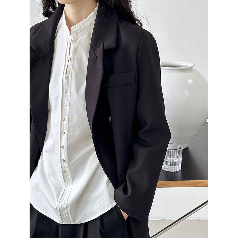 [Tachibana Series]★Shirt★ Tops, long sleeve shirts, women's, improves temperament, simple, white, easy to match