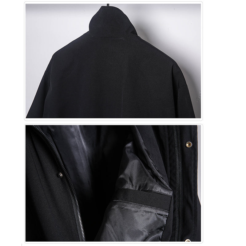 [WL Series]★Jacket★ Outerwear Unisex Men's Casual Unique Casual Black Black