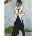 Load image into Gallery viewer, ✿New item! [Big Blue Dragon Series] ★China style outerwear★ Blazer print fashion black black
