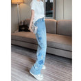 Load image into Gallery viewer, [OURI Series] ★Denim pants★ Trousers Bottoms Floral pattern Casual Easy to match Ladies Fashionable
