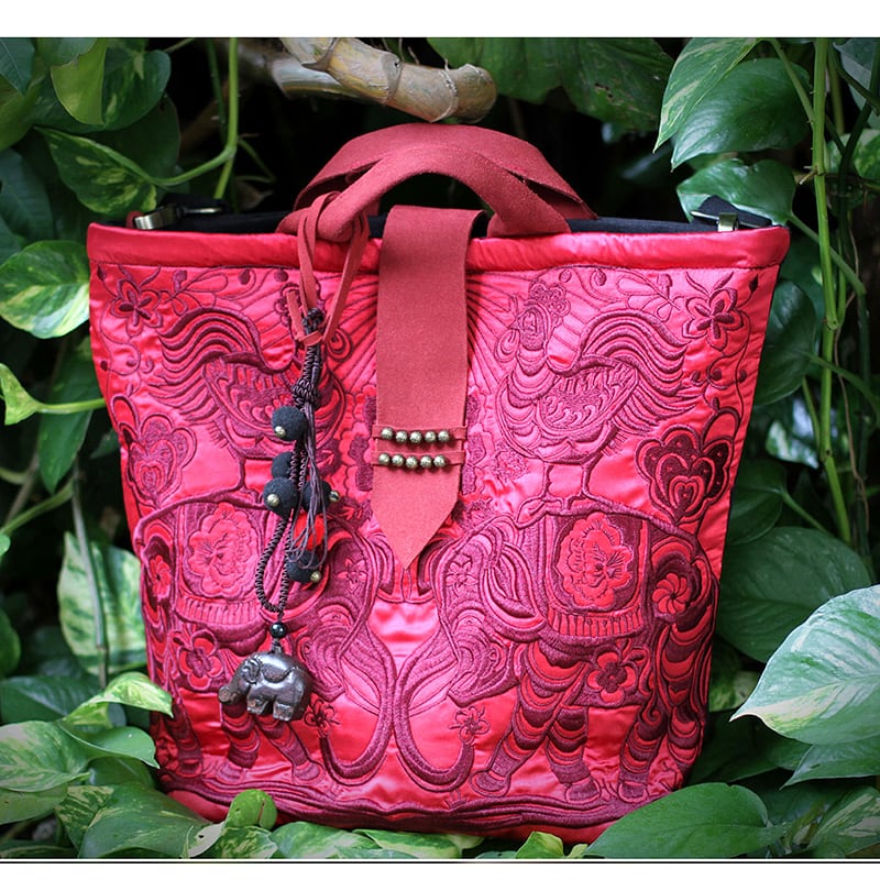 [MIYA Series]★China style bag★ Shoulder bag with decorations Ethnic style embroidery Unique gift Birthday