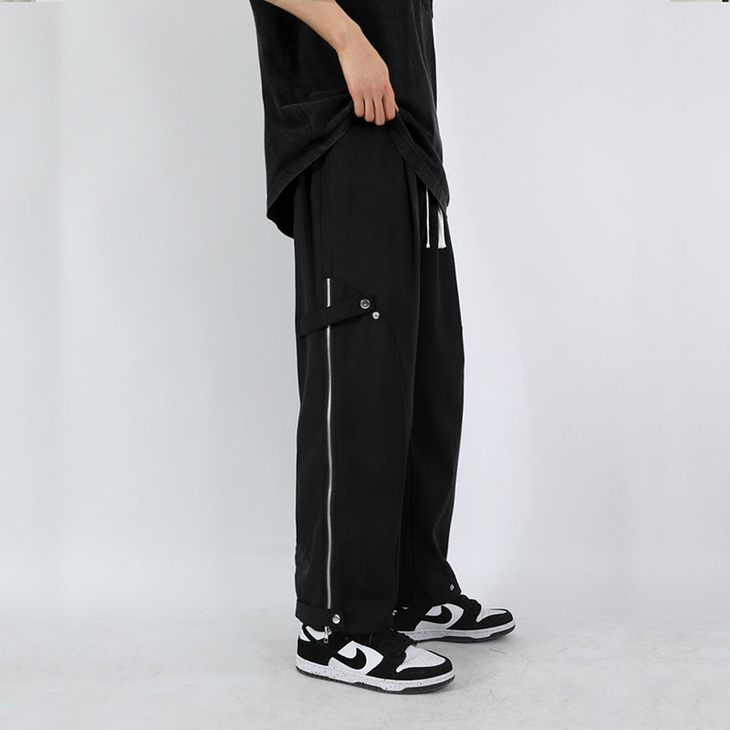 [FUYI Series] ★Casual pants★ 3 colors Bottoms Shorts Unisex Men's Black Apricot Brown