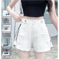 Load image into Gallery viewer, [Flower Series] ★Shorts★ Shorts Pants Denim 2color Easy to match Summer SML Blue Black
