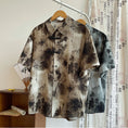 Load image into Gallery viewer, [SENSU series] ★Chinese-style tops★ 2 colors, shirt, short sleeves, unisex, men's, large size, Chinese clothing, ink-wash pattern, tie-dye
