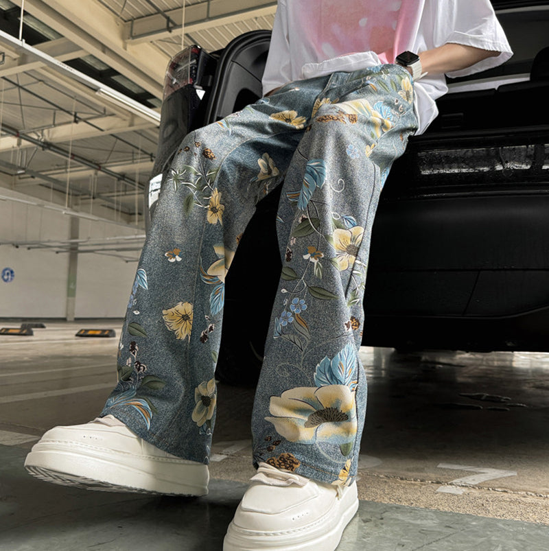 [HANMOYAN Series] ★Denim pants★ Pants Bottoms Butterfly Unique Women's Cute Easy to match