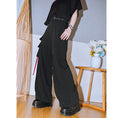 Load image into Gallery viewer, [Kokaisha Series] ★China style pants★ Chiffon gaucho pants Spring/Summer Loose Black Black SML XL
