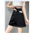 Load image into Gallery viewer, [Flower Series] ★Shorts★ Shorts Pants Denim 2color Easy to match Summer SML Blue Black
