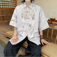 Load image into Gallery viewer, [ZHUIYI Series]★Chinese style tops★ 3color shirt, short sleeve, unisex, men's, bamboo pattern, Chinese clothing, unique
