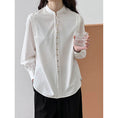 Load image into Gallery viewer, [Tachibana Series]★Shirt★ Tops, long sleeve shirts, women's, improves temperament, simple, white, easy to match
