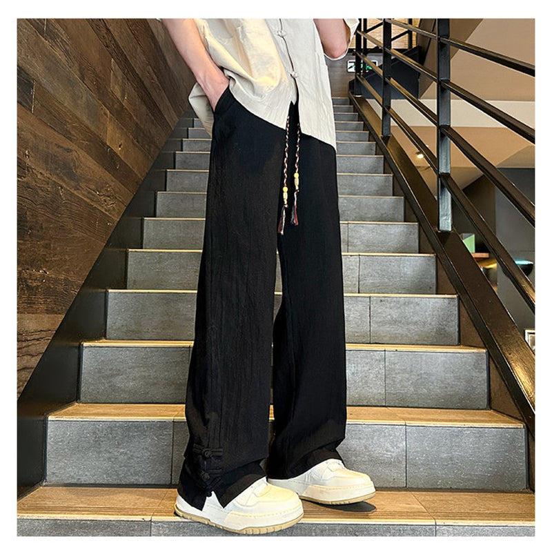 [BENGE Series] ★Chinese-style pants★ 3 colors Casual pants Trousers Bottoms Unisex Men's Large size Thin Summer clothes Simple