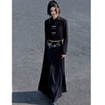 Load image into Gallery viewer, [Yunman slanted hairpin series] ★China style skirt★ Skirt with chain Bottoms Long skirt Chinese clothes Slimming black Black
