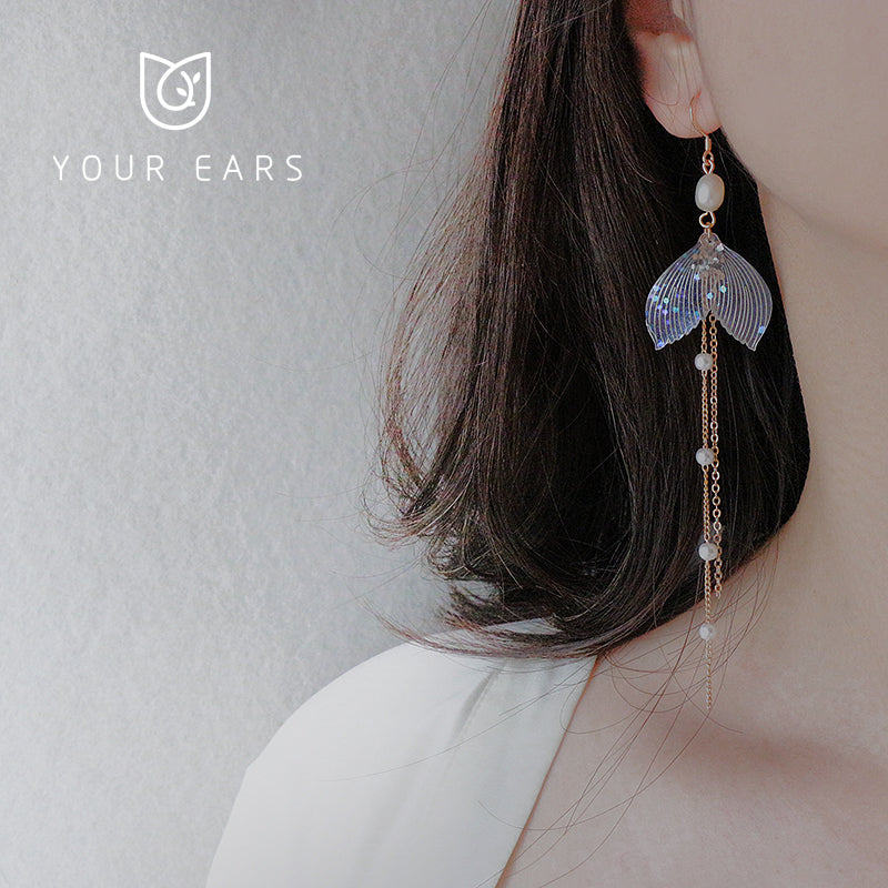 [YOUR EARS series] ★Earrings★ Pierced earrings or earrings Accessories Ladies Date Cute Fish tail