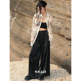 Load image into Gallery viewer, [Big Blue Dragon Series]★China style trousers★Bottoms Gaucho pants Loose Casual Black Black
