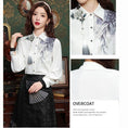 Load image into Gallery viewer, [Misslin Fashion Series]★China style top★ Shirt, long sleeve shirt, ink pattern, ladies, improves temperament, cute
