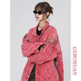 Load image into Gallery viewer, [Fujiiman Series] ★Jacket★ Denim jacket outerwear jeans unisex men's pink switching
