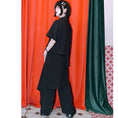 Load image into Gallery viewer, [Kokaisha Series] ★China style pants★ Chiffon gaucho pants Spring/Summer Loose Black Black SML XL
