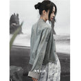 Load image into Gallery viewer, [Daiseiryuu 4 Series] ★Chinese-style tops★ Outerwear, shirts, long-sleeved shirts, sun protection, Chinese clothing, gray
