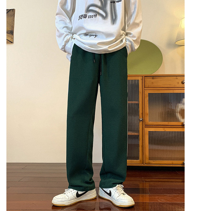 [YANDAN Series]★Casual Pants★ 3color Pants Bottoms Vertical Stripes Striped Pattern Unisex Men's Large Size Black Green