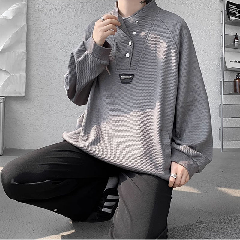 [OLS Series] ★Tops★ 3color long sleeve tops sweatshirt unisex men's large size simple casual