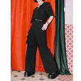 Load image into Gallery viewer, [Kokaisha Series] ★China style pants★ Chiffon gaucho pants Spring/Summer Loose Black Black SML XL
