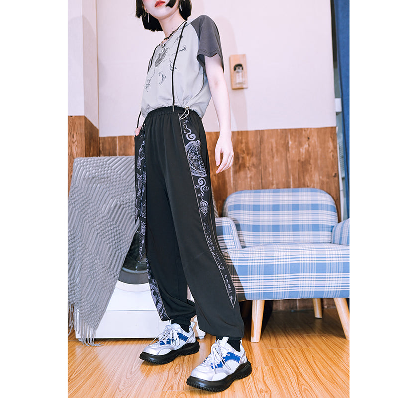 [Kogaisha---Purification Series] ★Chinese-style trousers★ Bottoms, trousers, casual pants, sports style, black