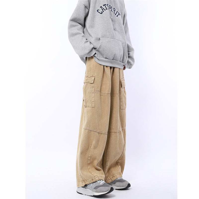 [BIGEMAN Series] ★Denim pants★ 2 colors Bottoms Unisex Men's Casual Simple Easy to match