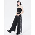 Load image into Gallery viewer, [Cong Tailor Series] ★Chinese-style pants★ Casual pants, trousers, bottoms, unisex, men's, large size, switching, ink-wash pattern, black
