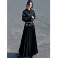 Load image into Gallery viewer, [Yunman slanted hairpin series] ★Chinese style outerwear★ Short length Chinese clothes, easy to match, slimming, black, black
