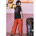 Load image into Gallery viewer, [Kokaisha Series] ★China style pants★ Chiffon gaucho pants Spring/Summer Loose Black Black SML XL
