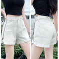 Load image into Gallery viewer, [Flower Series] ★Shorts★ Shorts Pants Denim 2color Easy to match Summer SML Blue Black
