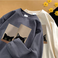 Gallery viewerに画像を読み込む, 【SENSUシリーズ】★Tシャツ★ 5color 長袖Tシャツ 男女兼用 メンズ 大きいサイズ 猫 ねこ プリント コットン
