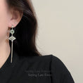 Load image into Gallery viewer, [YANWANYU Series] ★Chinese style earring★ Earrings Accessories Women's Fan Asymmetrical Fringe Flower Improves temperament
