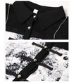 Load image into Gallery viewer, [YOYO CLUB Series] ★China style tops★ China style shirt ink pattern switching black black
