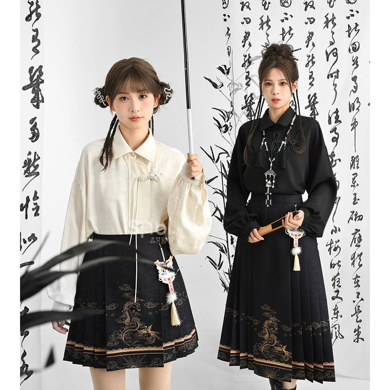 [Mori Onna Buraku Series] ★China style skirt★ 2 types available Long length or short length Bottoms Original