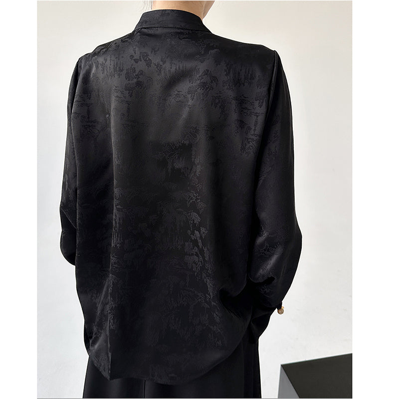 [MUYUZI Series]★China Style Shirt★ 2color Tops Long Sleeve Shirt Women's Chinese Clothing Improves Temperament