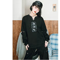 Load image into Gallery viewer, [Kugaisha---Kenkun Series] ★Chinese-style tops★ T-shirt, short sleeves, long sleeves, unique, original, text pattern, black
