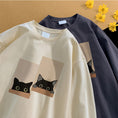 Gallery viewerに画像を読み込む, 【SENSUシリーズ】★Tシャツ★ 5color 長袖Tシャツ 男女兼用 メンズ 大きいサイズ 猫 ねこ プリント コットン
