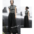 Load image into Gallery viewer, [Big Blue Dragon Series]★China style trousers★Bottoms Gaucho pants Loose Casual Black Black
