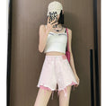 Load image into Gallery viewer, [Flower Series] ★Shorts★ Shorts Pants Denim 2color Easy to match Summer SML Blue Black
