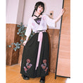 Load image into Gallery viewer, [Kokaisha Series] ★China style pants★ Chiffon gaucho pants Spring/Summer Loose Black Black SML XL
