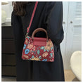 Load image into Gallery viewer, [YUJIAN series]★Bag★ 3color shoulder bag oil painting style floral pattern cute black beige wine red
