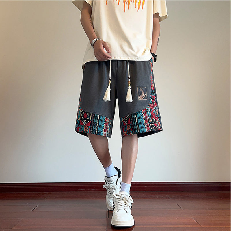 [KADISHOU Series] ★Chinese-style pants★ Shorts 4 colors Bottoms Short pants Unisex Men's Casual Easy to match