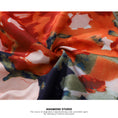 Load image into Gallery viewer, [ANAMONE STUDIO Series] ★Floral shirt★ Tops Short sleeve shirt SML Short length Print Unique Orange Oil painting style
