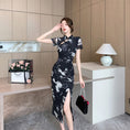 Load image into Gallery viewer, [Hanamori Series]★Chinese style dress★ Improved Chinese dress, fake layered, cute Chinese clothing
